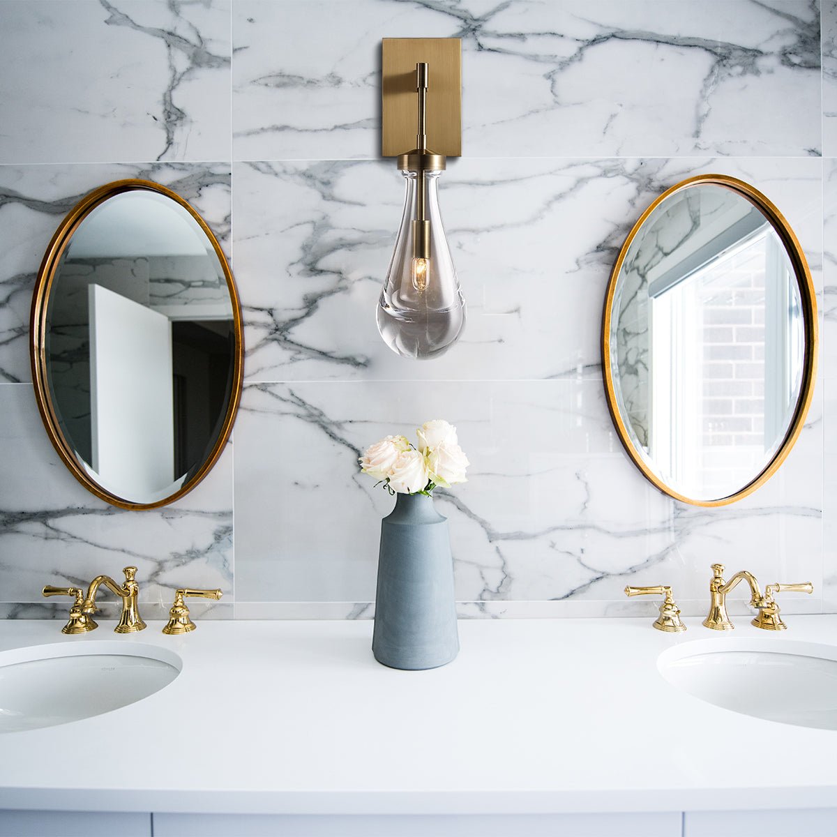 Raindrop Sconce Glass Wall Light