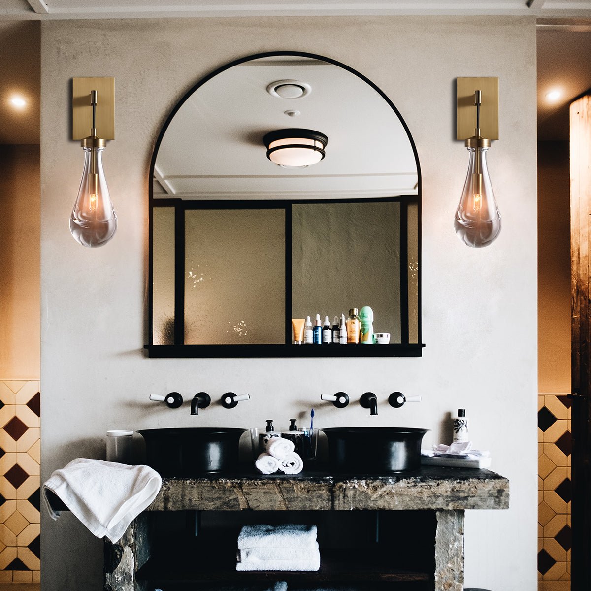 Raindrop Sconce Glass Wall Light
