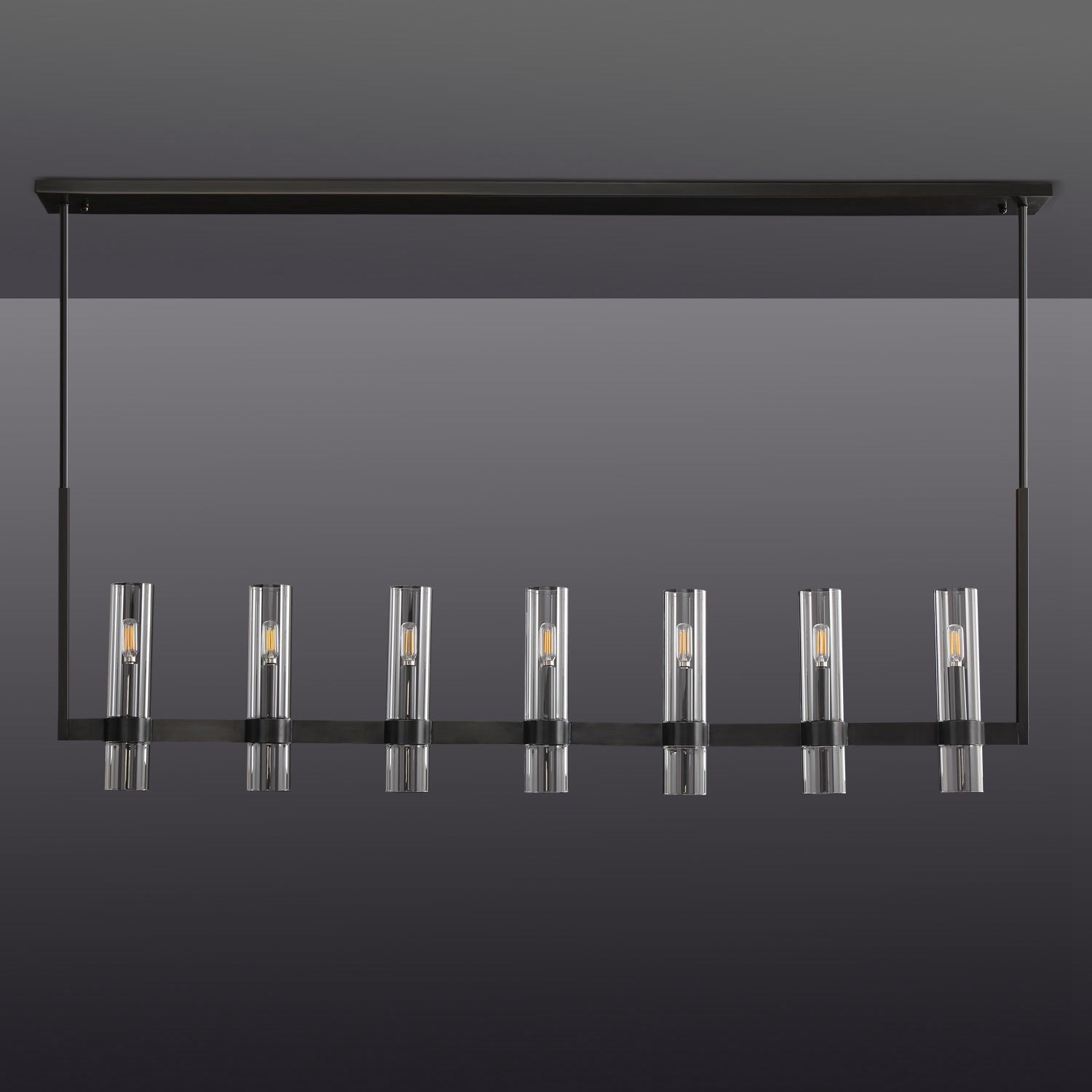 Ravelle Glass Linear Chandelier 59"-Nobipets