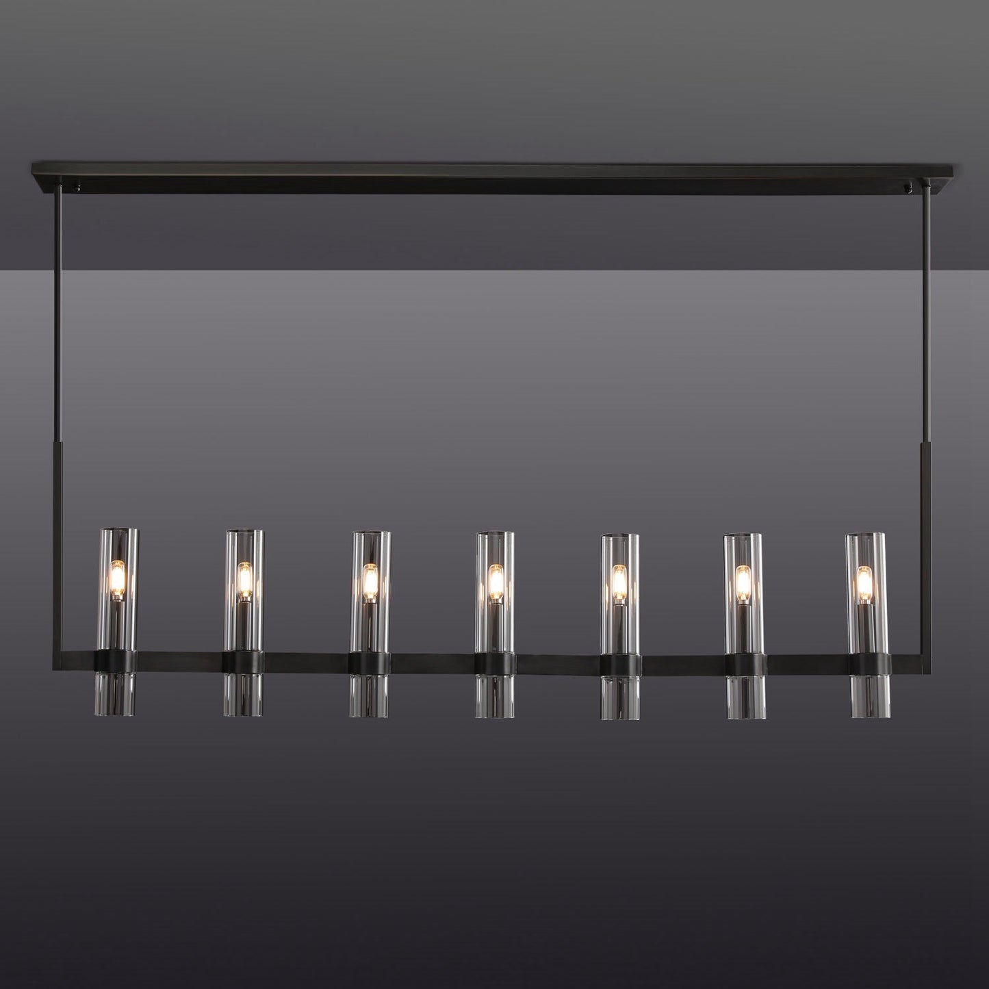 Ravelle Glass Linear Chandelier 59"-Nobipets