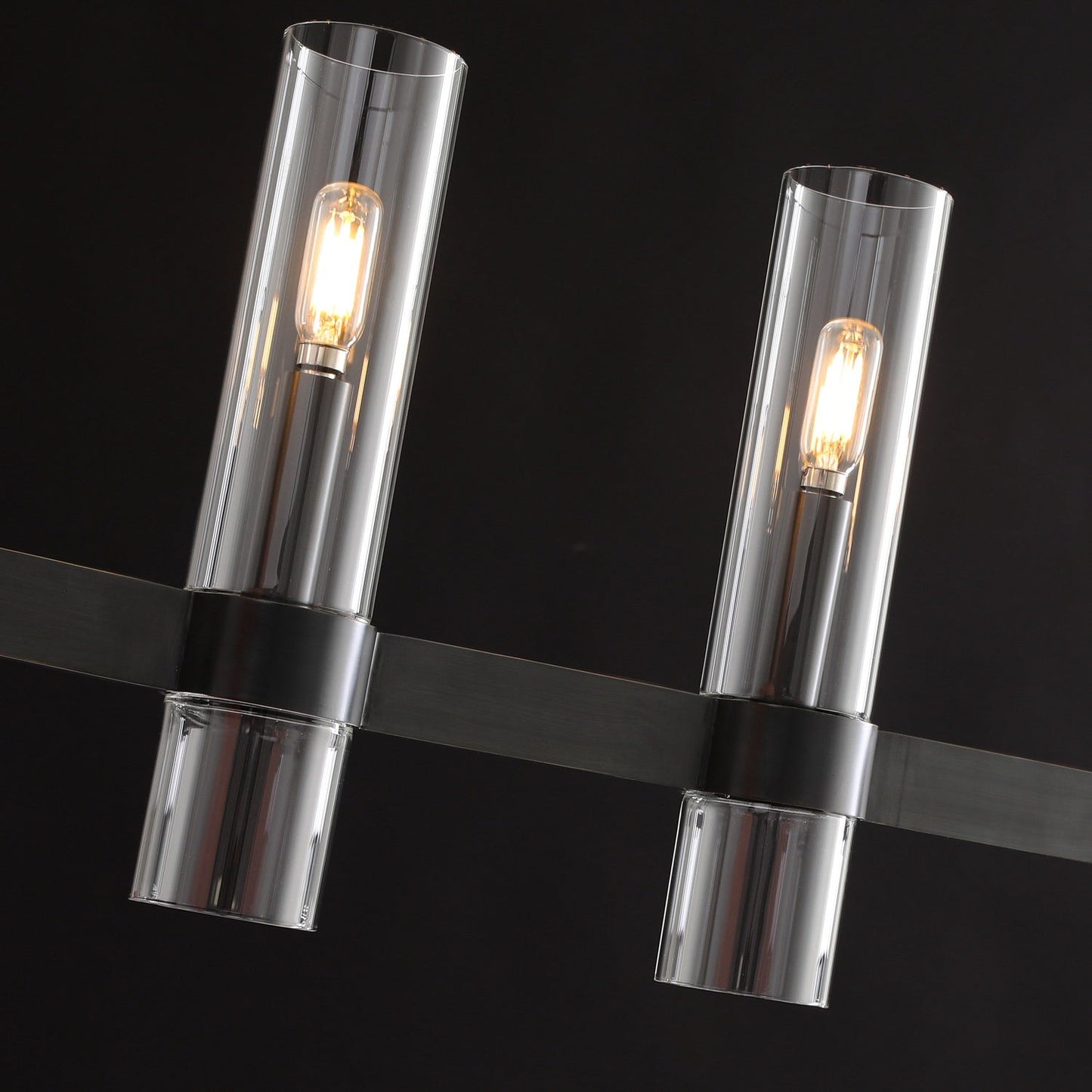Ravelle Glass Linear Chandelier 59"-Nobipets