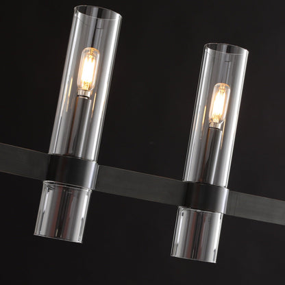 Ravelle Glass Linear Chandelier 59"-Nobipets