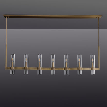 Ravelle Glass Linear Chandelier 59"-Nobipets