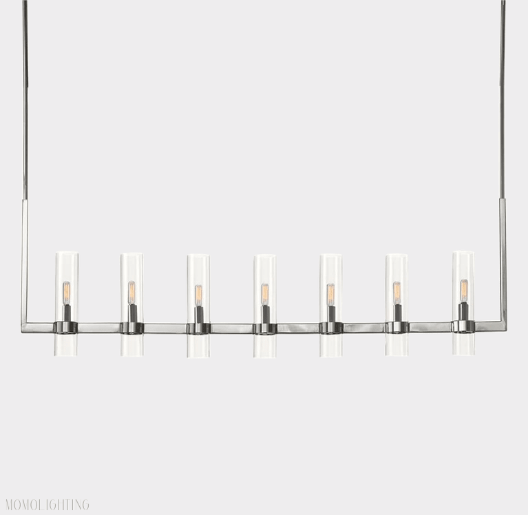 Ravelle Glass Linear Chandelier 59"-Nobipets