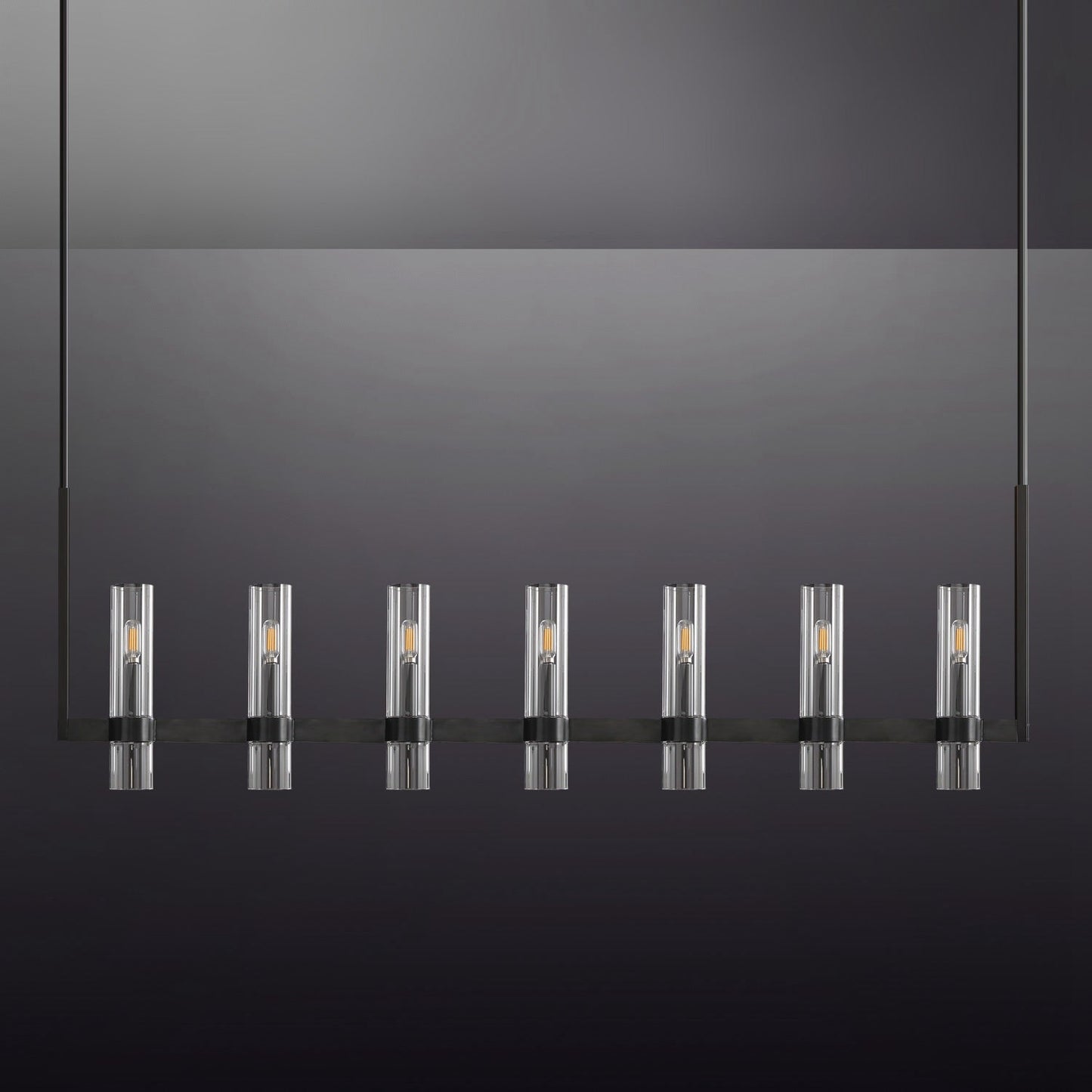 Ravelle Glass Linear Chandelier 59"-Nobipets
