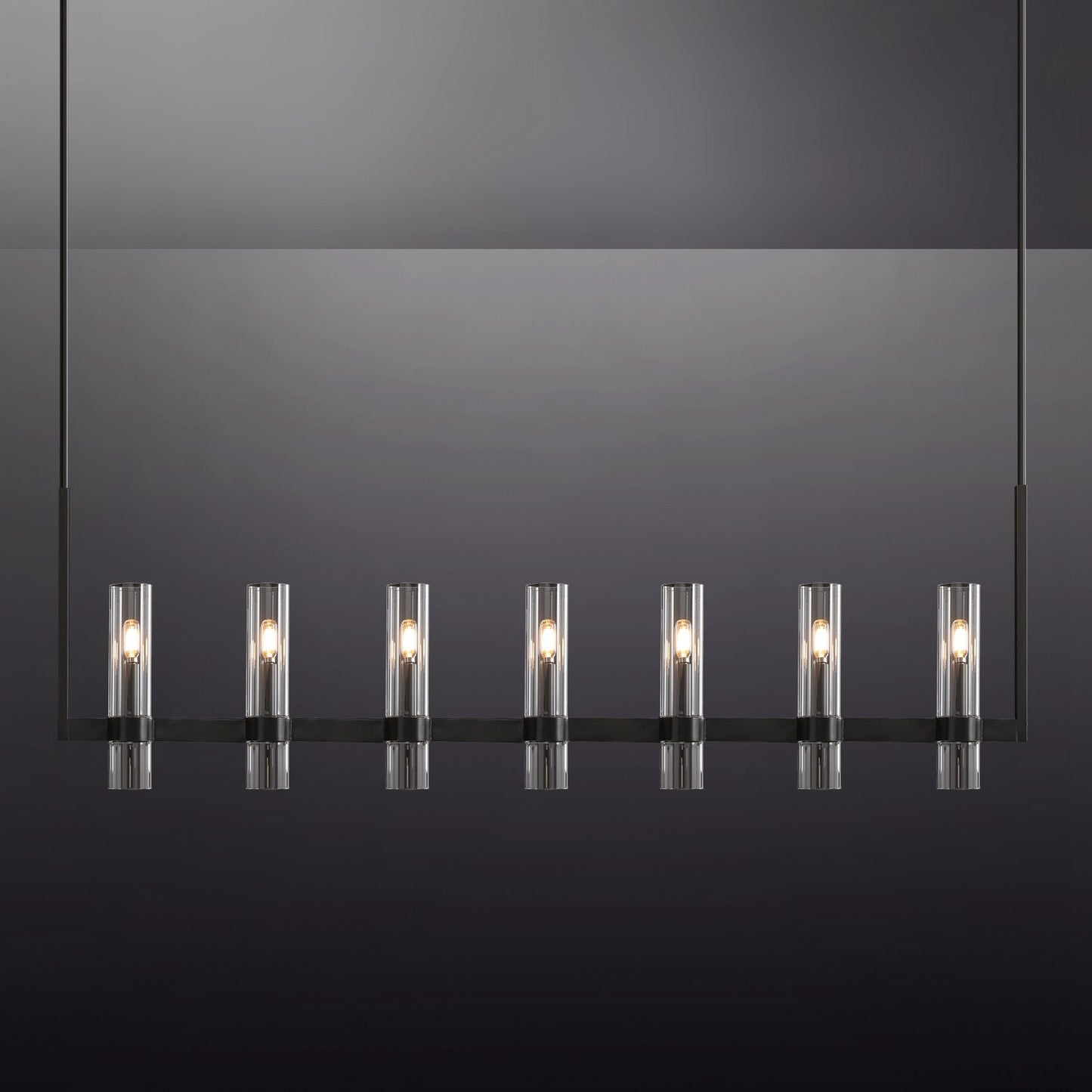 Ravelle Glass Linear Chandelier 59"-Nobipets