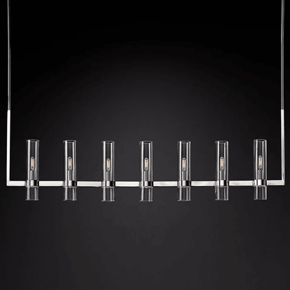 Ravelle Glass Linear Chandelier 59"-Nobipets