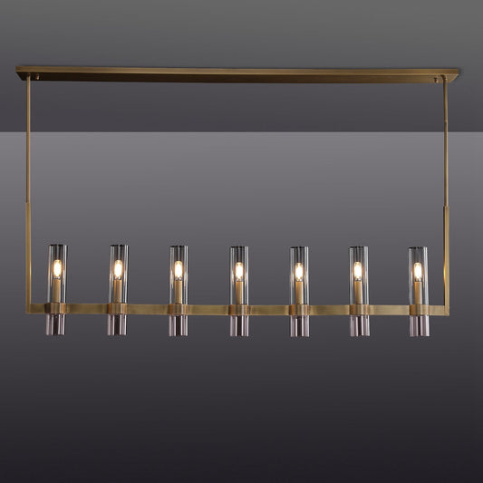 Ravelle Glass Linear Chandelier 59"-Nobipets