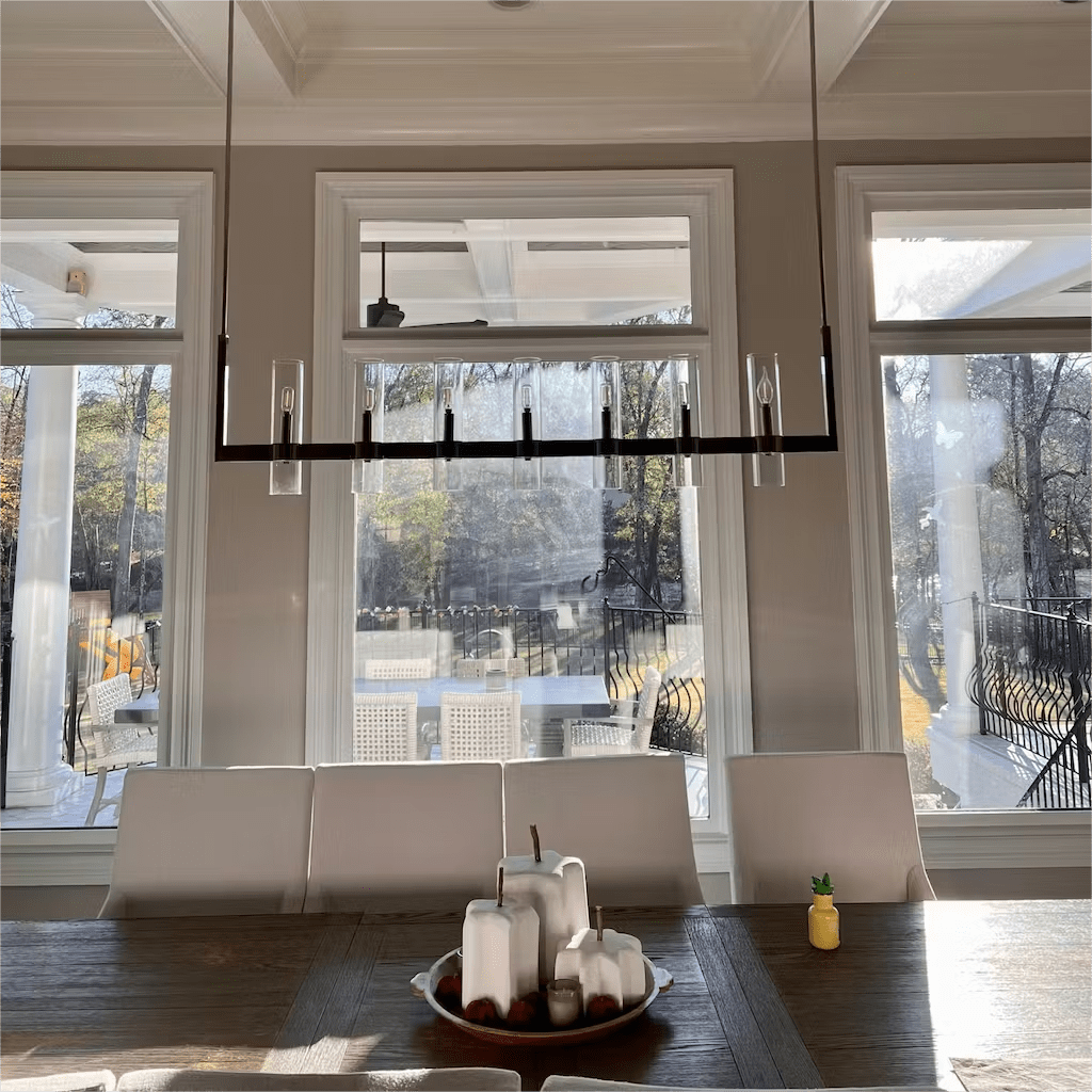 Ravelle Glass Linear Chandelier 72"-Nobipets