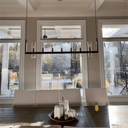 Ravelle Glass Linear Chandelier 72"-Nobipets
