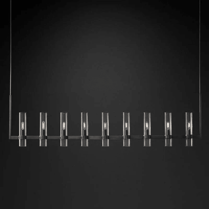 Ravelle Glass Linear Chandelier 72"-Nobipets