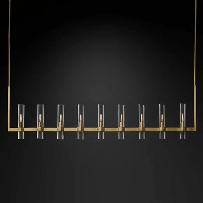 Ravelle Glass Linear Chandelier 72"-Nobipets
