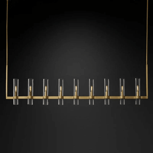 Ravelle Glass Linear Chandelier 72"-Nobipets