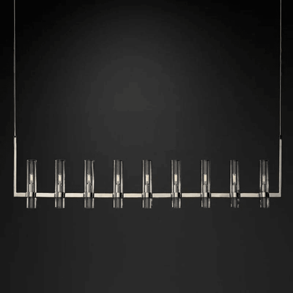 Ravelle Glass Linear Chandelier 72"-Nobipets