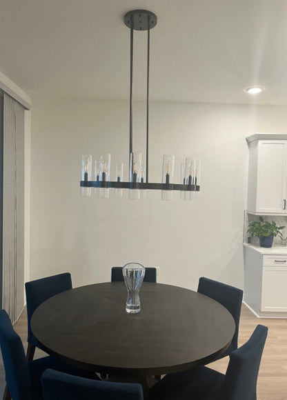 Ravelle Glass Round Chandelier 36"-Nobipets