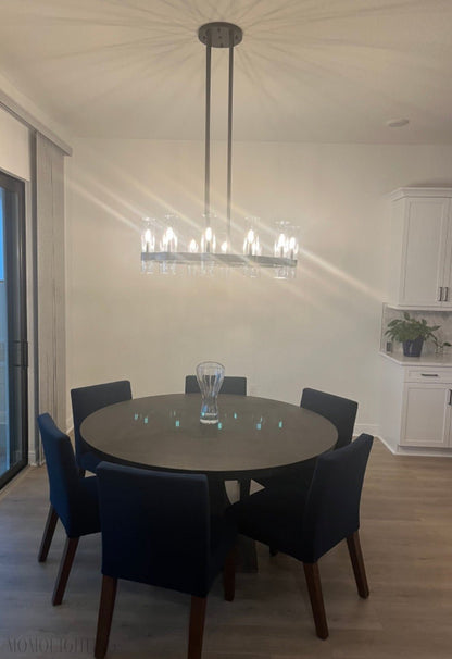 Ravelle Glass Round Chandelier 36"-Nobipets