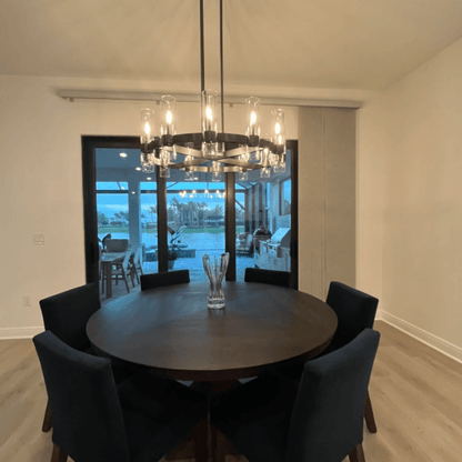 Ravelle Glass Round Chandelier 48"-Nobipets