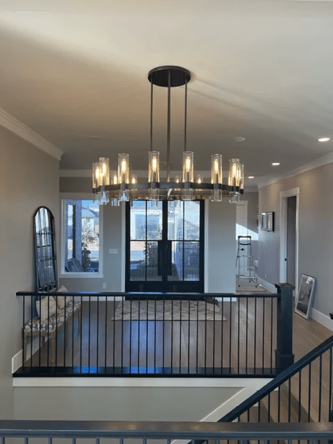 Ravelle Glass Round Chandelier 48"-Nobipets