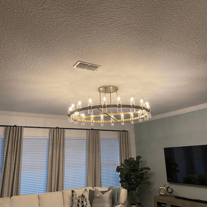 Ravelle Glass Round Chandelier 48"-Nobipets