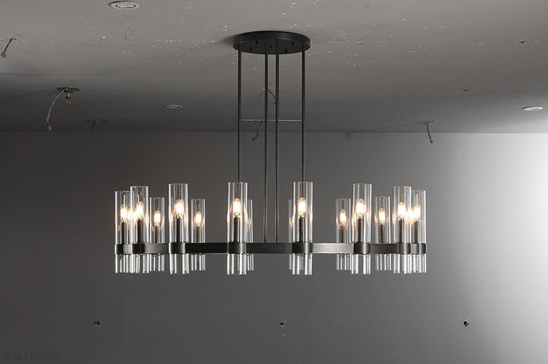 Ravelle Glass Round Chandelier 60"-Nobipets