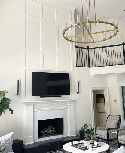 Ravelle Glass Round Chandelier 60"-Nobipets