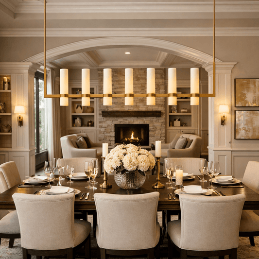 Ravellet Linear Milk Glass Chandelier