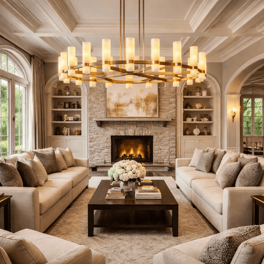 Ravellet Round Milk Glass Chandelier