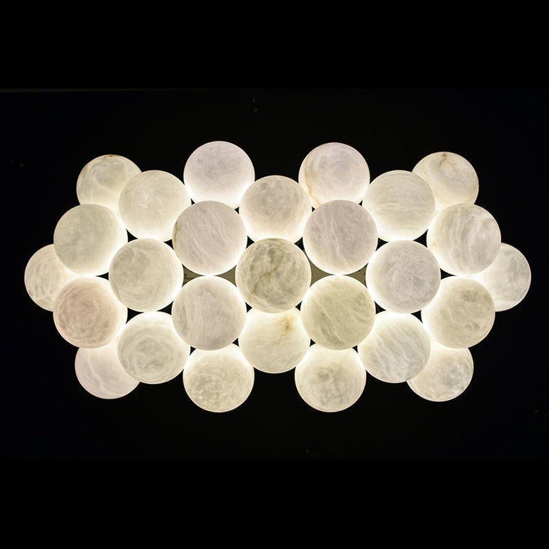 Rectangular Chandelier Alabaster Ball Chandelier-Nobipets