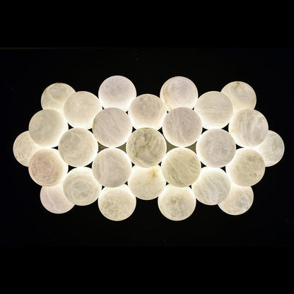 Rectangular Chandelier Alabaster Ball Chandelier-Nobipets