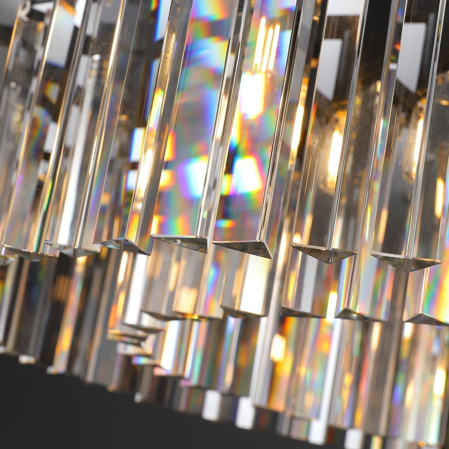 Rhys Round Chandelier 32" ,Crystal Prism