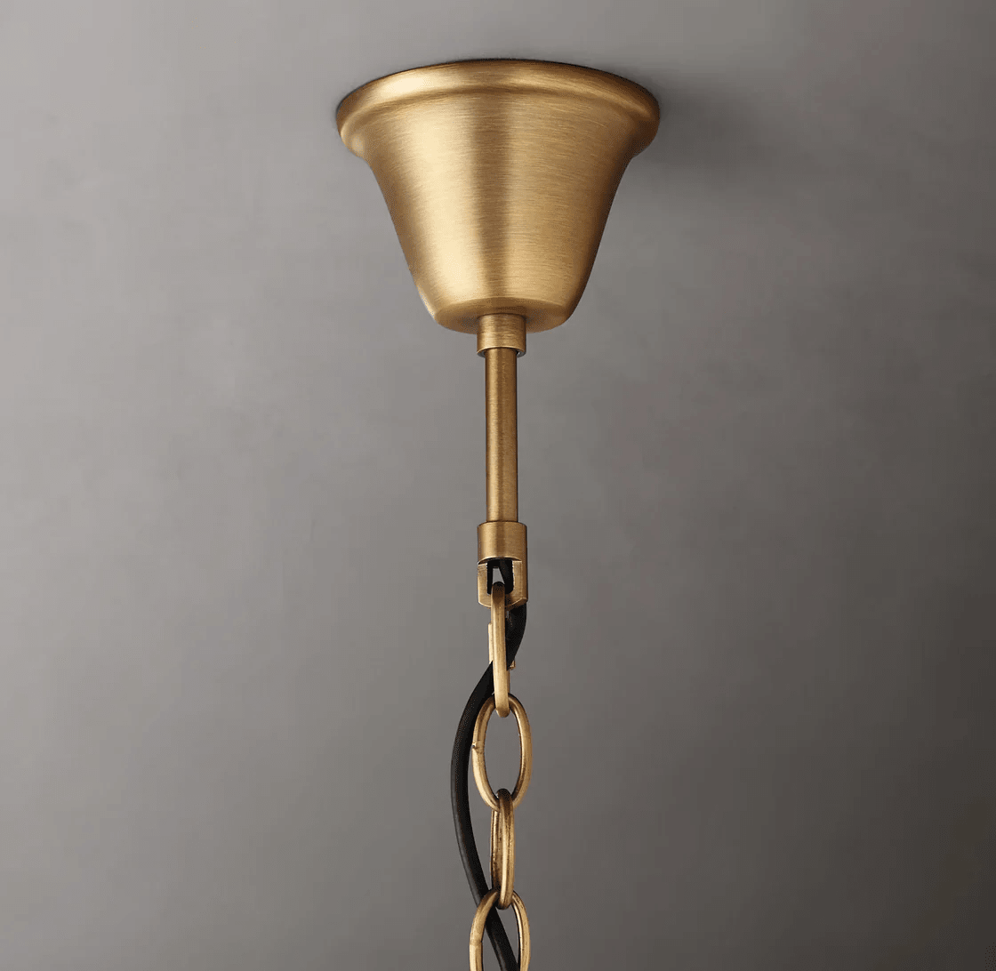 Rococo Iron & Crystal Round Chandelier D33''-Nobipets