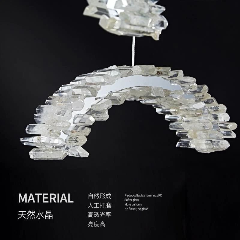 Rose Rock Crystal Chandelier Contemporary Chandelier Office-Nobipets