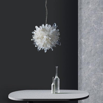 Rose Rock Crystal Creative Pendant Island Chandelier-Nobipets