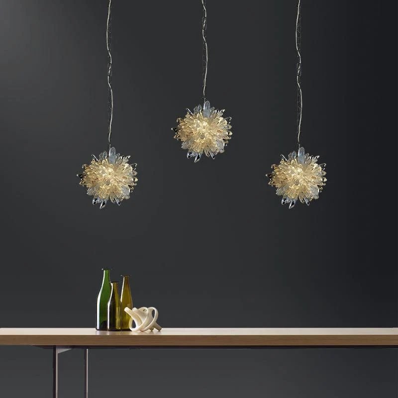Rose Rock Crystal Creative Pendant Island Chandelier-Nobipets
