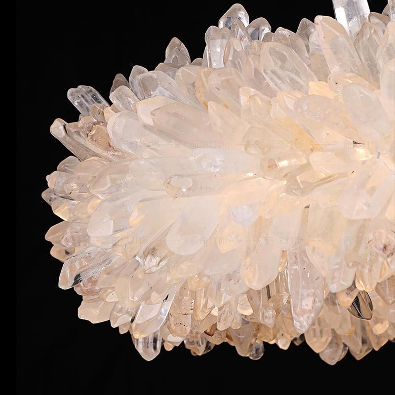 Rose Rock Crystal Modern Chandelier Glamorous Pendant Lighting-Nobipets