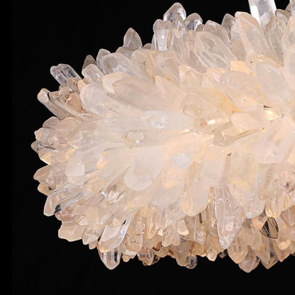 Rose Rock Crystal Modern Chandelier Glamorous Pendant Lighting-Nobipets
