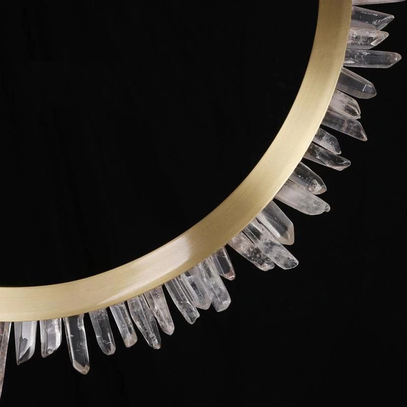 Rose Rock Crystal Ring Chandelier Contemporary Chandelie Staircase-Nobipets