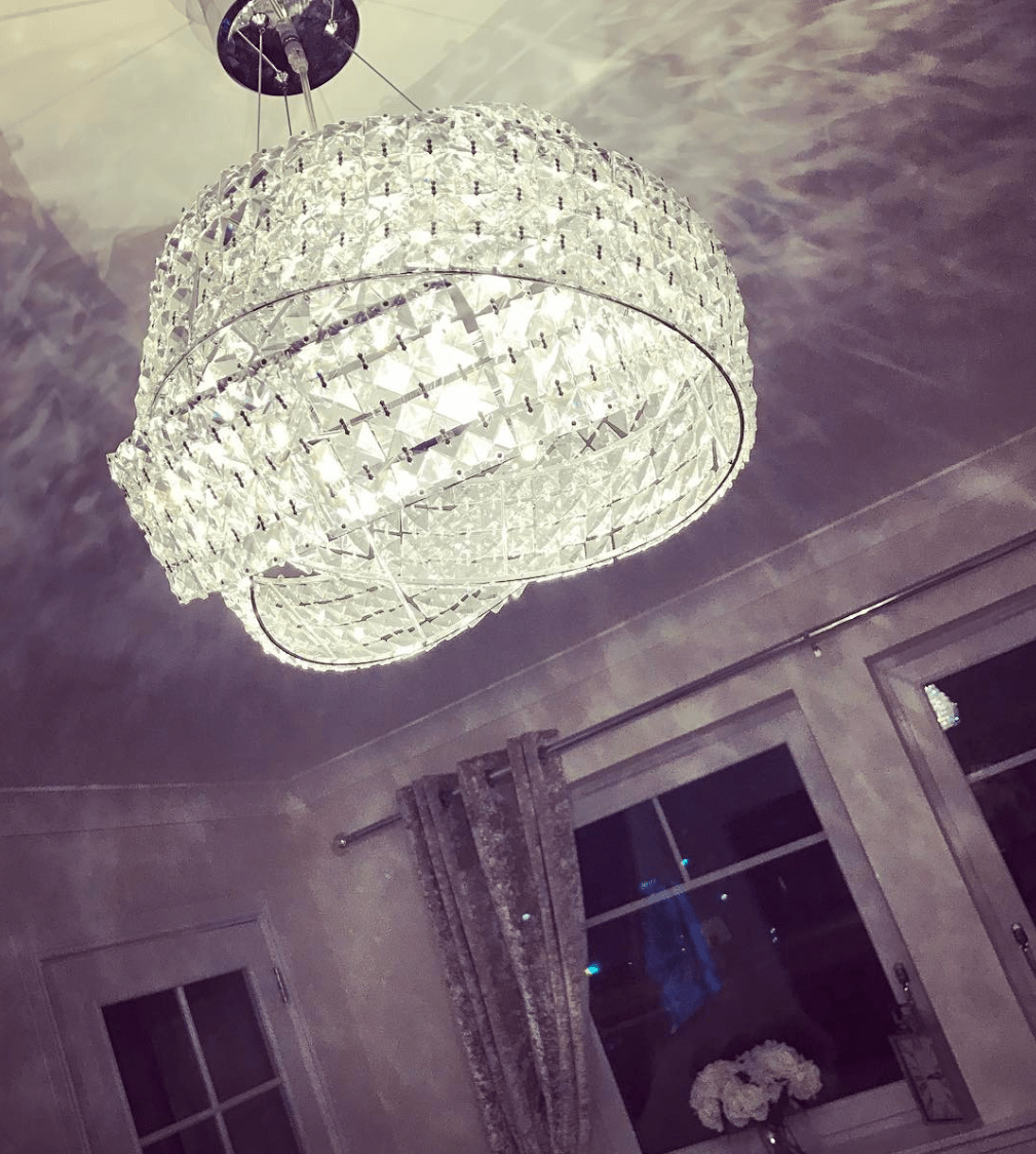Round Crystal Ring Chandelier in Silver/Gold Finish for Lowg-ceiling-Nobipets