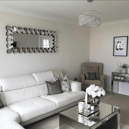 Round Crystal Ring Chandelier in Silver/Gold Finish for Lowg-ceiling-Nobipets