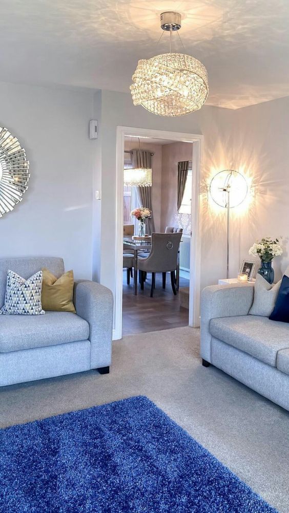 Round Crystal Ring Chandelier in Silver/Gold Finish for Lowg-ceiling-Nobipets