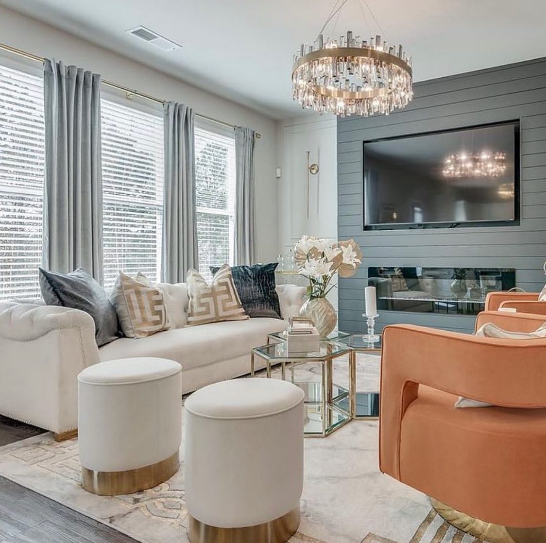 Round Ring Crystal Chandelier Luxury Modern Ceiling Fixtures Light For Living And Dining Room-Nobipets