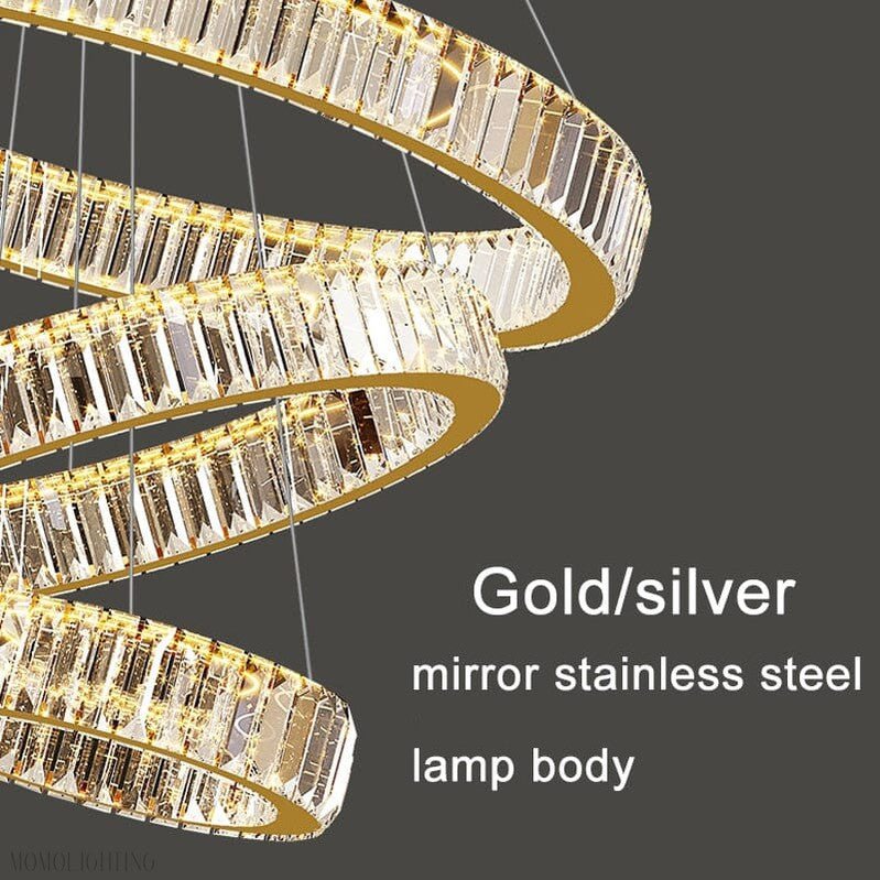 Royal Benedict Foyer & Staircase Crystal Ring Chandelier-Nobipets