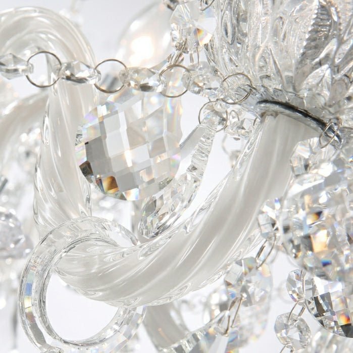 Rustic Antique European Candle Crystal Chandelier Popular Farmhouse Ceiling Light Fixture For Living Room-Nobipets