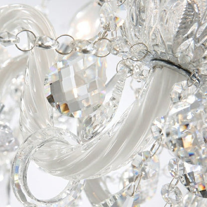 Rustic Antique European Candle Crystal Chandelier Popular Farmhouse Ceiling Light Fixture For Living Room-Nobipets