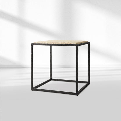SalVerve Stone Square Side Table