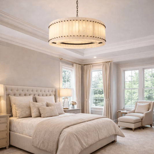 San Marca Alabaster Round Chandelier