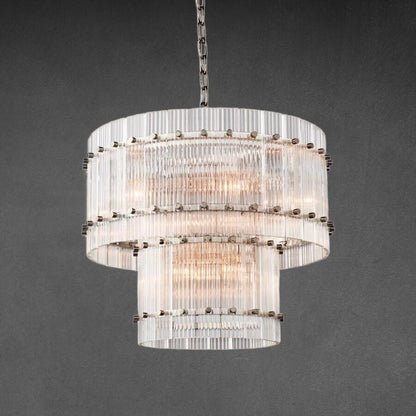 San Marco 2-Tier Glass Round Chandelier 22" 37" 48" 60"