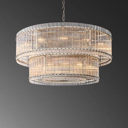 San Marco 2-Tier Glass Round Chandelier 22" 37" 48" 60"