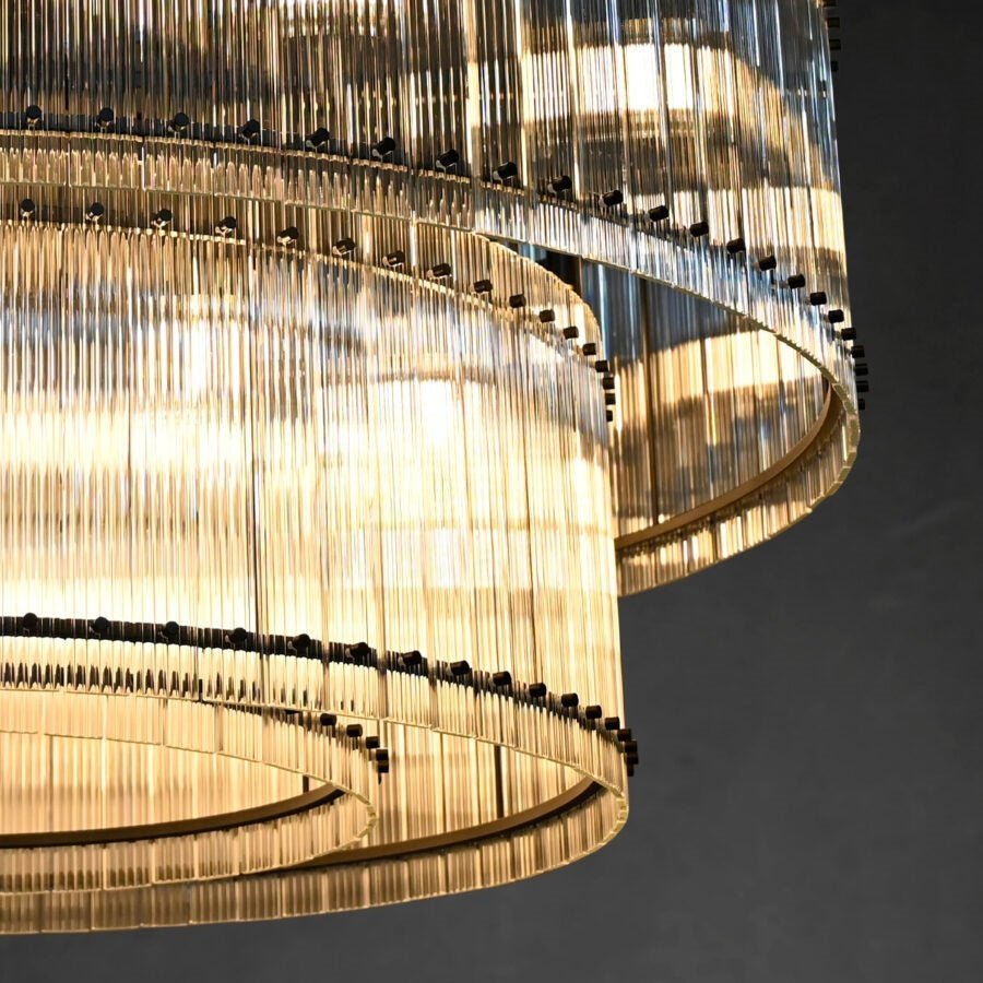 San Marco 2-Tier Glass Round Chandelier 22" 37" 48" 60"