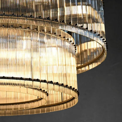 San Marco 2-Tier Glass Round Chandelier 22" 37" 48" 60"